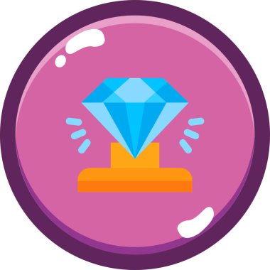 Elmas simgesi vektör illüstrasyonu