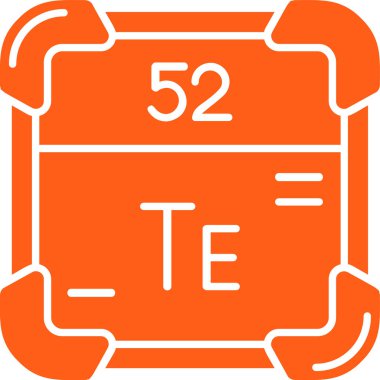 periyodik tablo ögesi simgesi, basit vektör illüstrasyonu