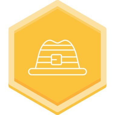 Basit vektör simgesi, şapka illüstrasyonu