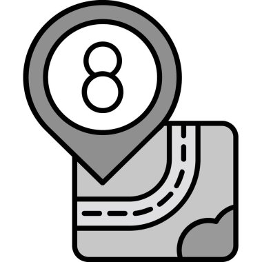 harita pin ikonu vektör illüstrasyonu