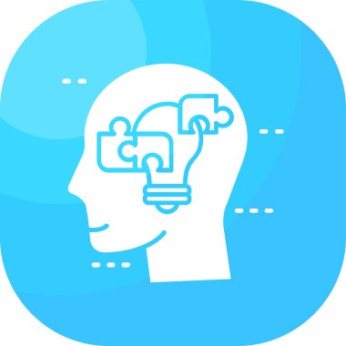 Beyaz arka planda izole edilmiş beyin ikonu olan insan kafası ana hatlarıyla dolu. Yapay zeka. Beyin düşüncesi. vektör.