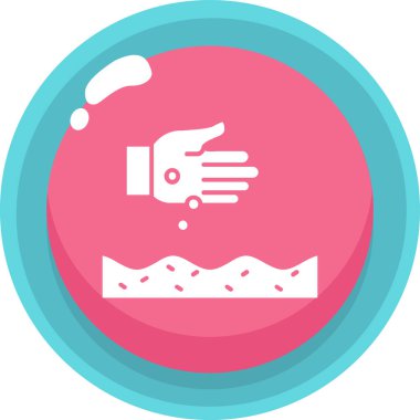 Tek bir temizlik eldiveni simgesinin vektör çizimi