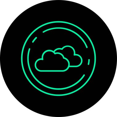 Bulut simgesi soyut arkaplan grubunda izole edildi