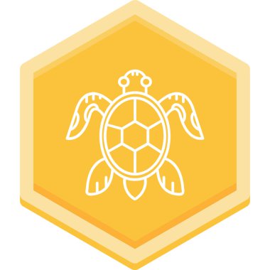 Bir kaplumbağa simgesinin vektör çizimi