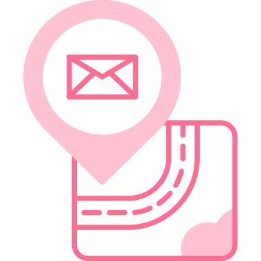 e-posta konumu pin simgesi ile doldurulmuş - taslak biçimi