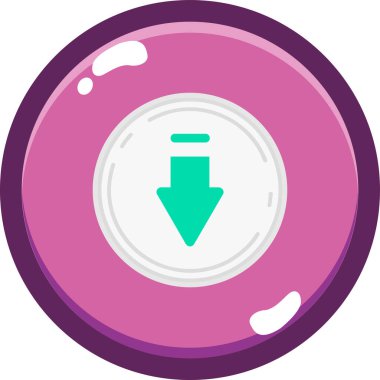 Basit web simgesi aşağı ok basit vektörü