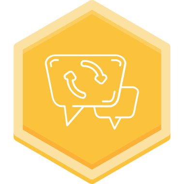 Sohbet vektörü simgesi modern basit illüstrasyon