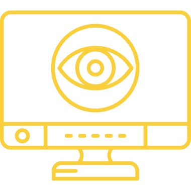 Göz simgesi vektörü beyaz arkaplan, göz işareti ve mobil uygulama simgeleri üzerinde izole