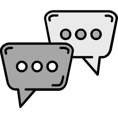 Sohbet kabarcıklar simge vektör çizim