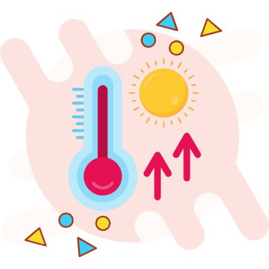 Termometre simgesi. düz tasarım biçim vektör çizimi.