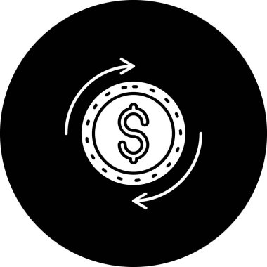 Para için. Web simgesi basit illüstrasyon