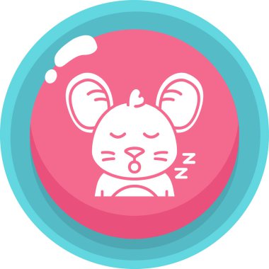 uyuyan ayı simgesi basit moda.