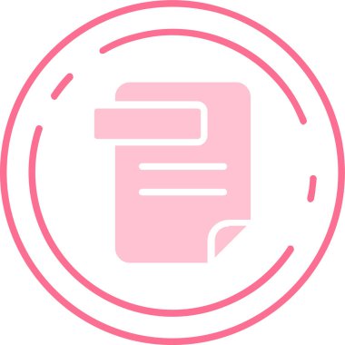 Bir belge simgesinin vektör illüstrasyonu