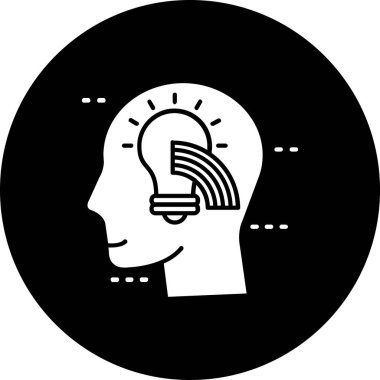 beyin ikonu vektör illüstrasyonu