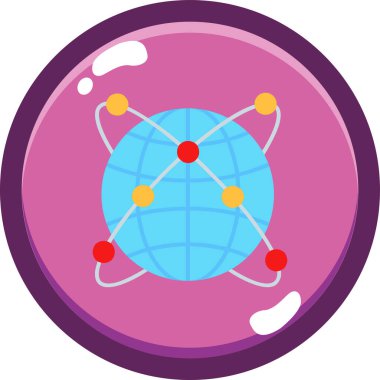 Yeryüzü ikon vektör illüstrasyonu