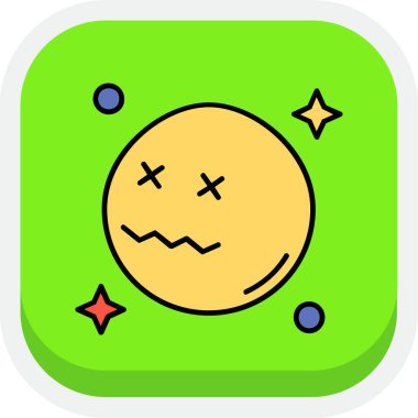 Yabancı gezegen uzay ikon vektör tasarımı