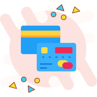 Kredi kartı ikonu - taslak biçimi