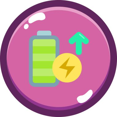 Pil. Web simgesi basit illüstrasyon