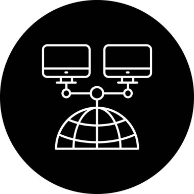 Genel ağ simgesinin vektör illüstrasyonu