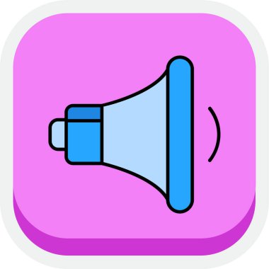 Hoparlör simgesi, vektör illüstrasyonu