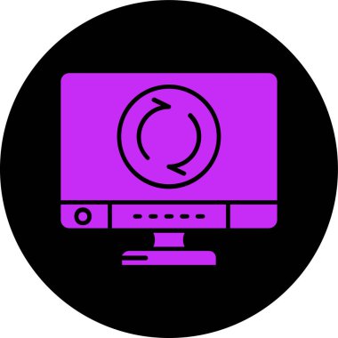 Dizüstü bilgisayar simgesi vektör çizimi