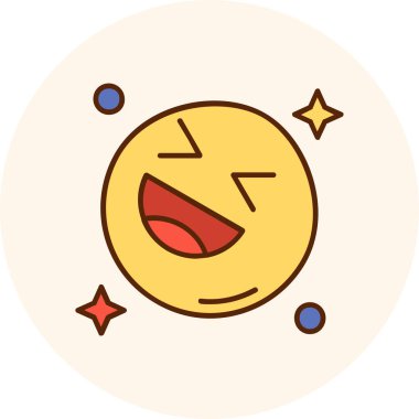 emoji düz biçim vektör ikonu tasarımı, emoticon