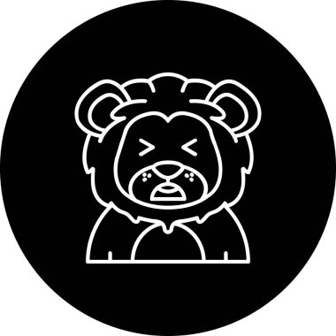 Sinirli panda sembolü gibi. vektör illüstrasyonu