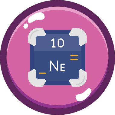 Bir kimyasal sembolün vektör illüstrasyonu