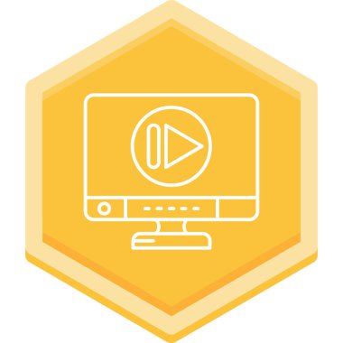 Bilgisayar. Web simgesi basit tasarım