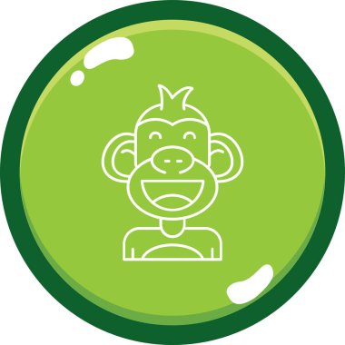 Maymun kafası vektör simgesi