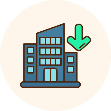 Okul ve eğitim renkli vektör simgesi.