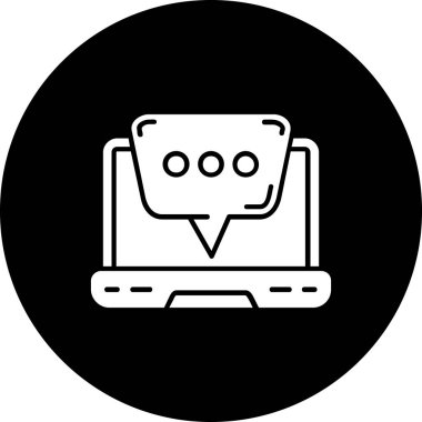 Dizüstü bilgisayar simgesi vektör çizimi