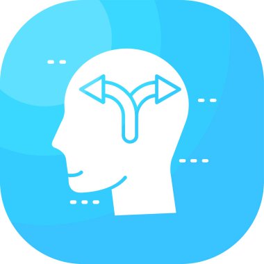 Beyin simgesi, vektör illüstrasyonu