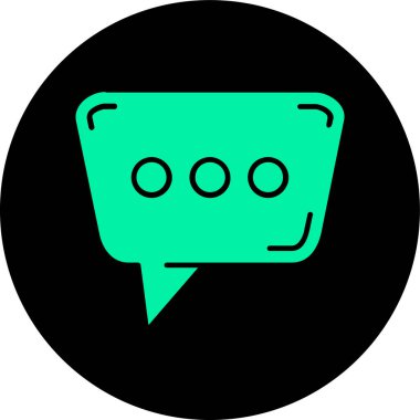 Sohbet simgesi vektör illüstrasyonu