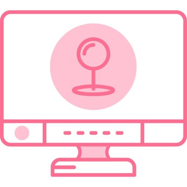 Bilgisayar. Web simgesi basit illüstrasyon