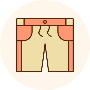 şort simgesi. Pantolon vektör simgeleriyle basit illüstrasyon