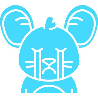 Mavi yüzlü sevimli çizgi film koalası.