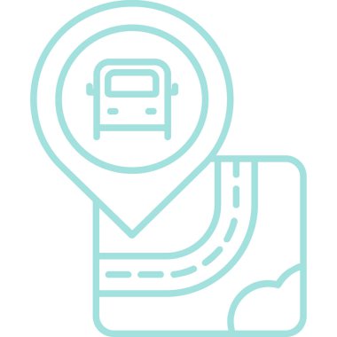 harita simgesi vektör illüstrasyonu