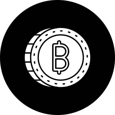 Bitcoin simgesi, vektör çizimi