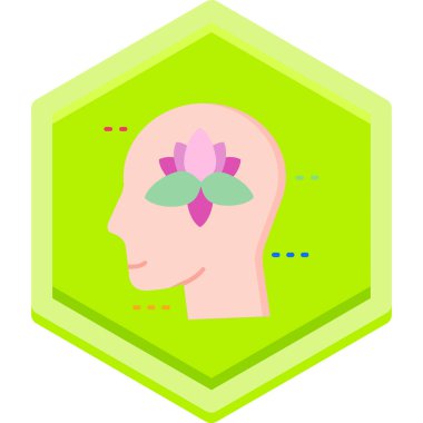 Beyin ikonu vektörü. düz biçim vektör illüstrasyonu.