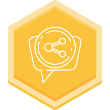 Bir sohbet simgesinin vektör illüstrasyonu