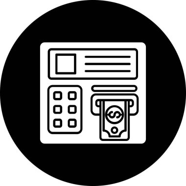 Banka Vektörü Kabartma Simgesi Tasarımı