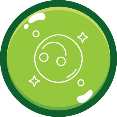 Yeşil düğmenin vektör illüstrasyonu