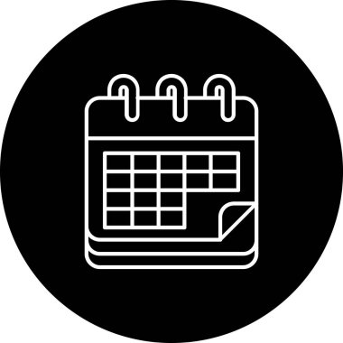 Takvim simgesi vektör illüstrasyonu