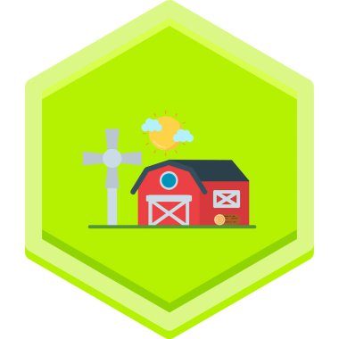 Çiftlik barn vektör simgesi