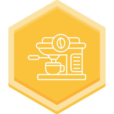 Kahve fincanı. Web simgesi vektör illüstrasyonu