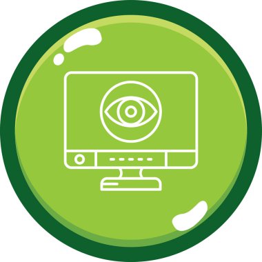 Bilgisayar. Web simgesi basit illüstrasyon