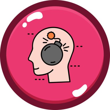 yaratıcı beyin simgesi, vektör illüstrasyon tasarımı