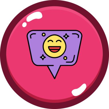 kabarcık sohbet balonu simgesi doldurulmuş ana hat biçimi