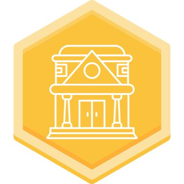 Mimari. Web simgesi basit illüstrasyon